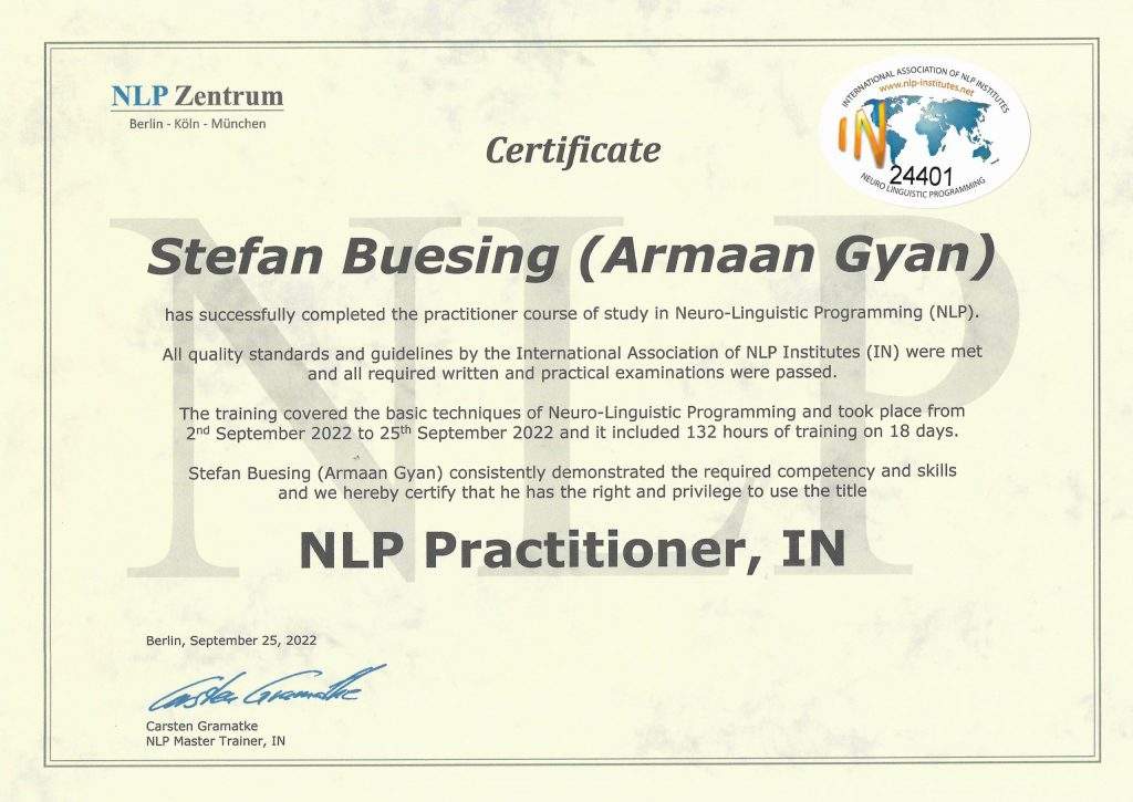 NLP IN Certificate English